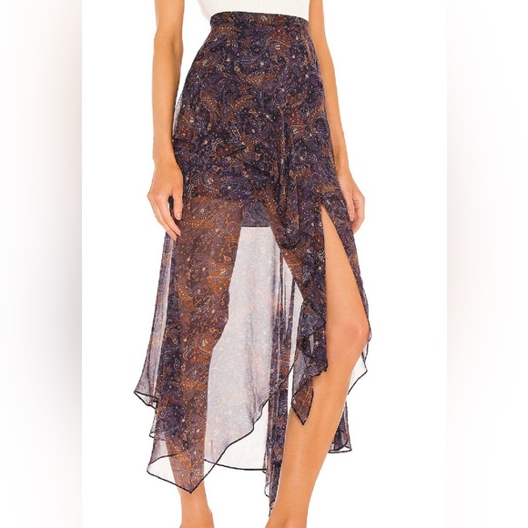 Veronica Beard NWT Trixie Silk Handkerchief Chiffon Ruffle Asymmetric Midi 4 - Picture 3 of 16